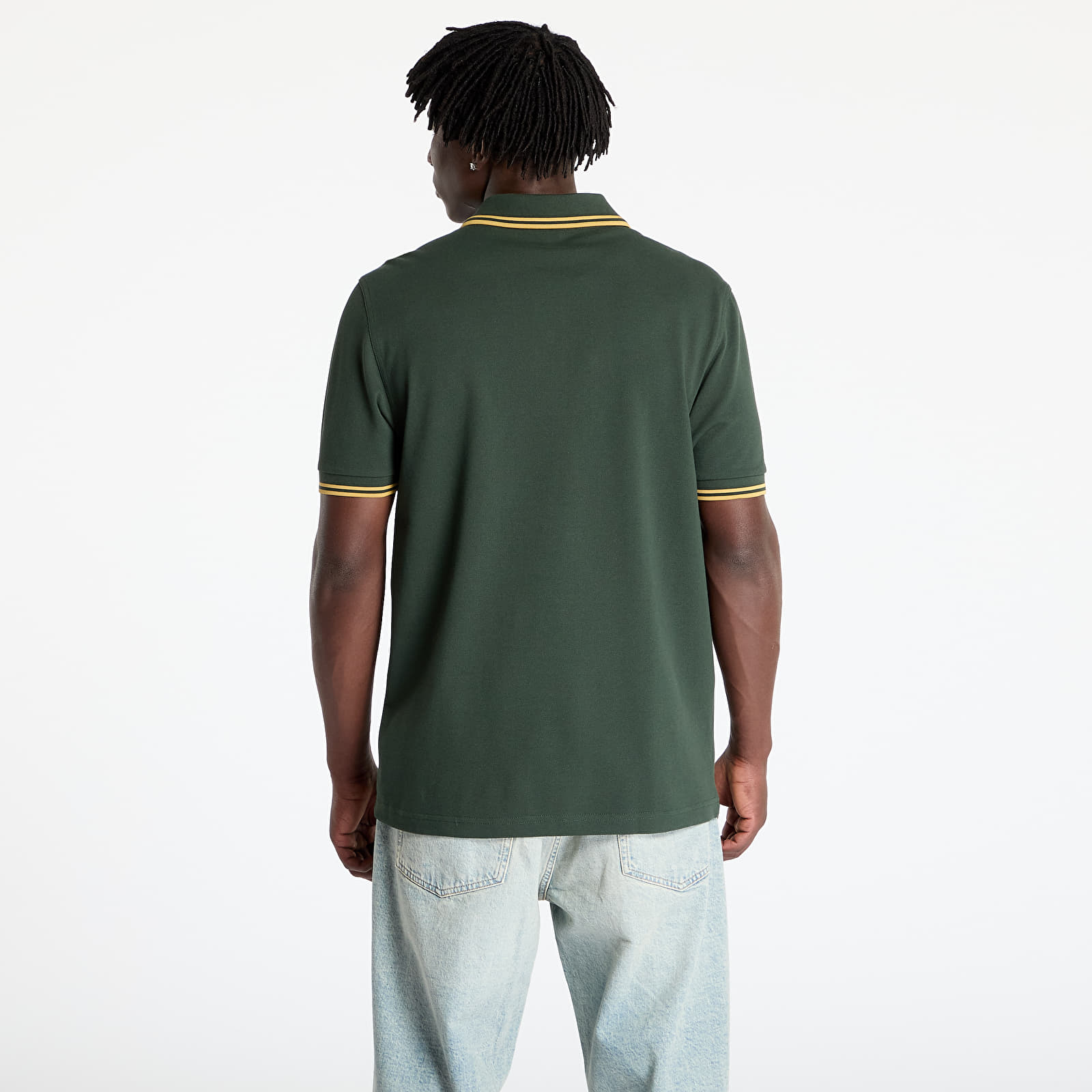 Herren-T-Shirts FRED PERRY Twin Tipped Shirt Crt Grn/ Hnycmb