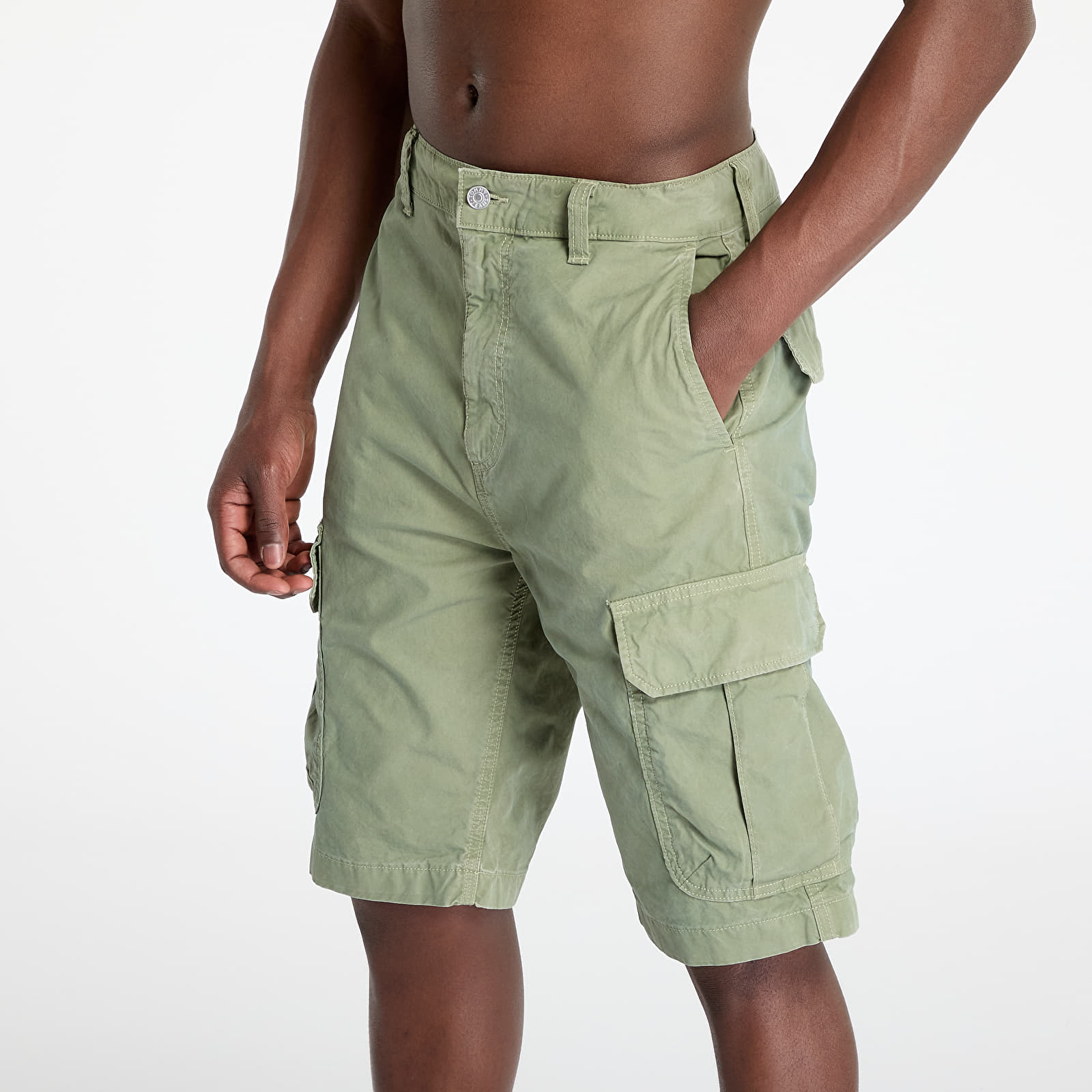 Мъжки къси панталони Tommy Jeans Otis Twill Regular Cargo Shorts Green