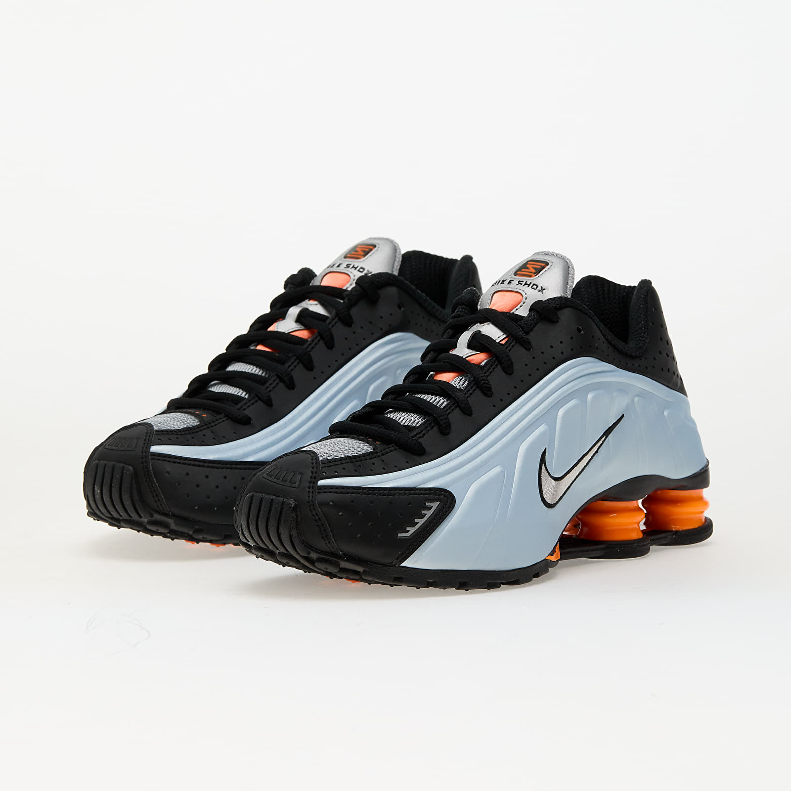 Zapatillas mujer Nike W Shox R4 Blue Tint/ Metallic Silver-Total Orange