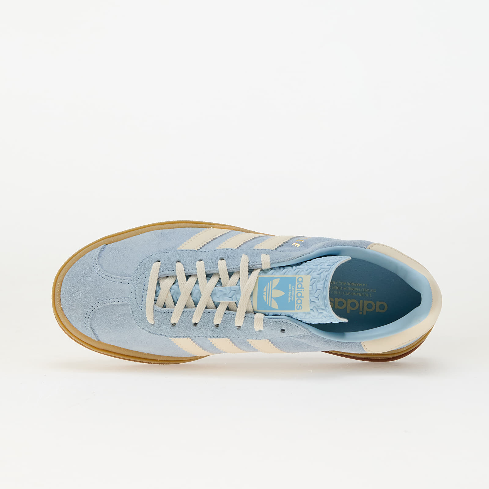Жіноче взуття adidas Gazelle Bold W Clear Sky/ Crew White/ Gold Metallic