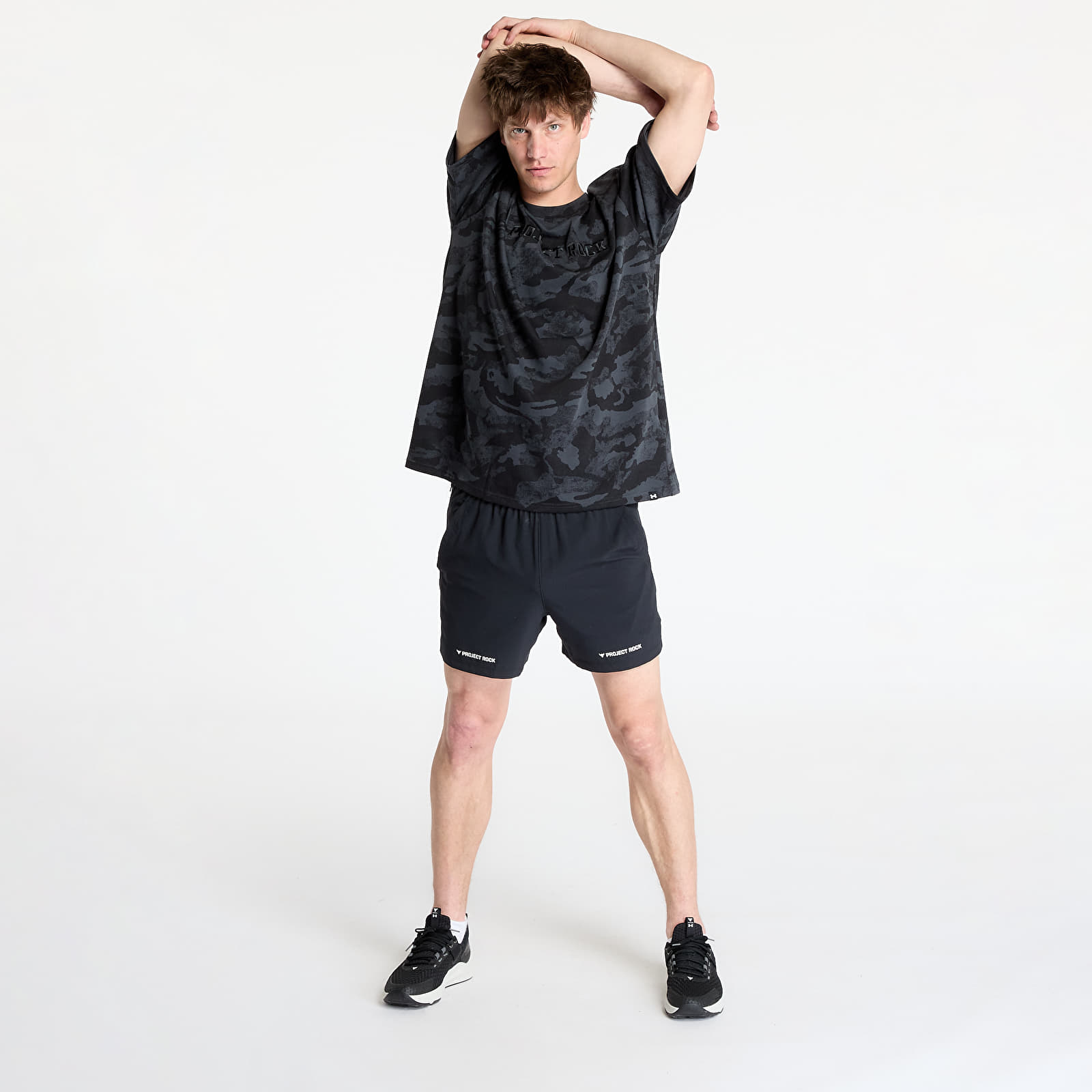 Camisetas hombre Under Armour Project Rock All Over Print T-shirt Black