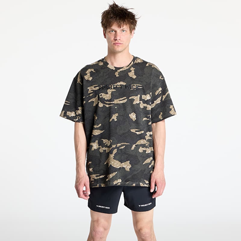 T-shirt Under Armour Project Rock All Over Print T-shirt Grey/ Green