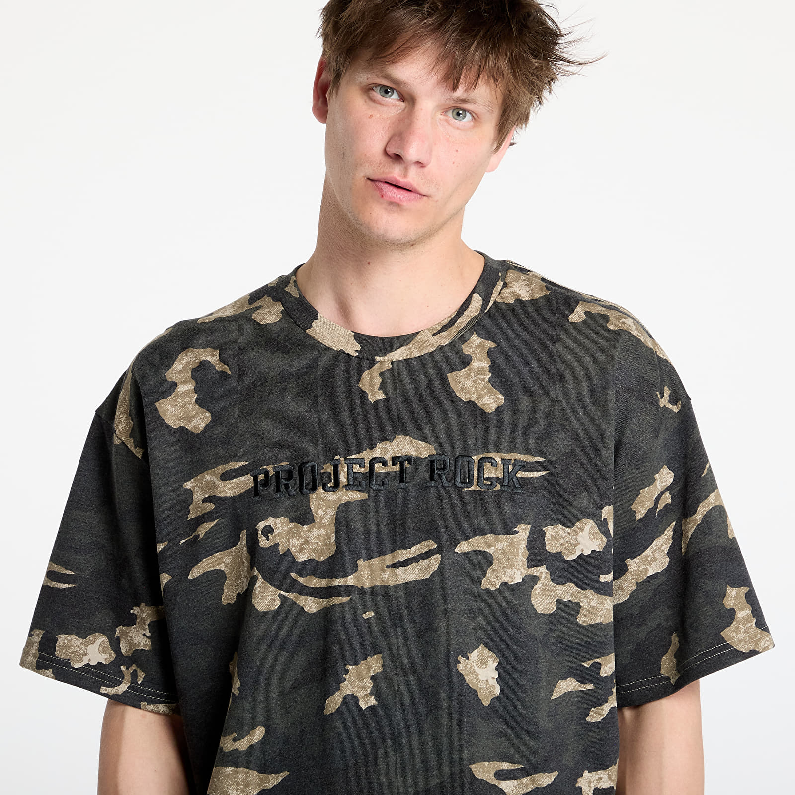 Camisetas hombre Under Armour Project Rock All Over Print T-shirt Grey/ Green