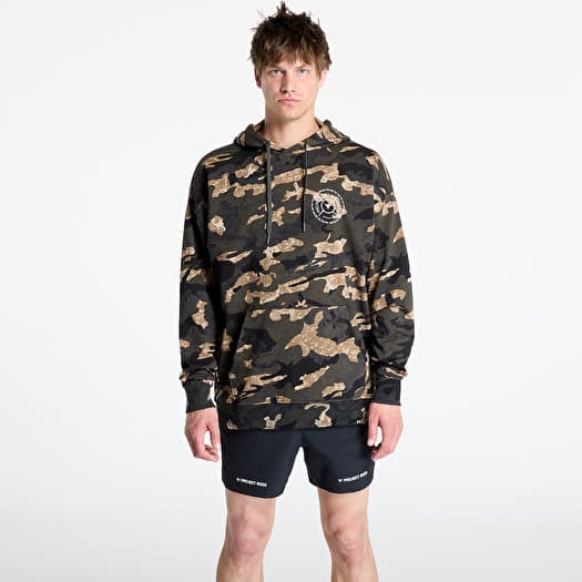 Sweatshirt Under Armour Project Rock AOP Terry Hoodie Grey/ Green