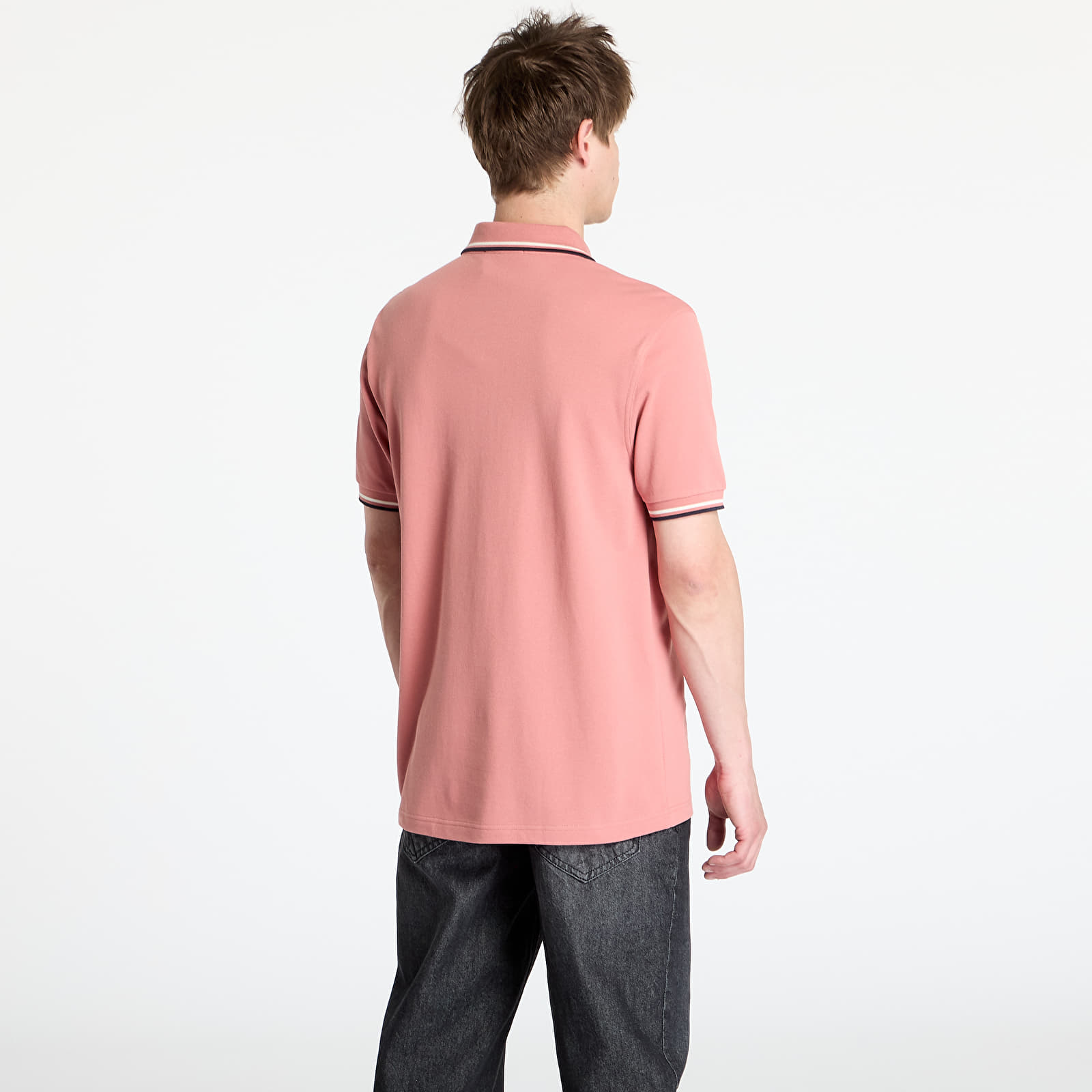 Camisetas FRED PERRY Twin Tipped Shirt Putty Pink/ Ecru/ Navy