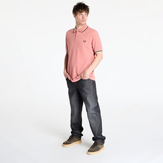 FRED PERRY☆ Twin Tipped T-Shirt PUTTY PINK / ECRU / NAVY T-shirts FRED PERRY Twin Tipped Shirt Putty Pink/ Ecru/ Navy