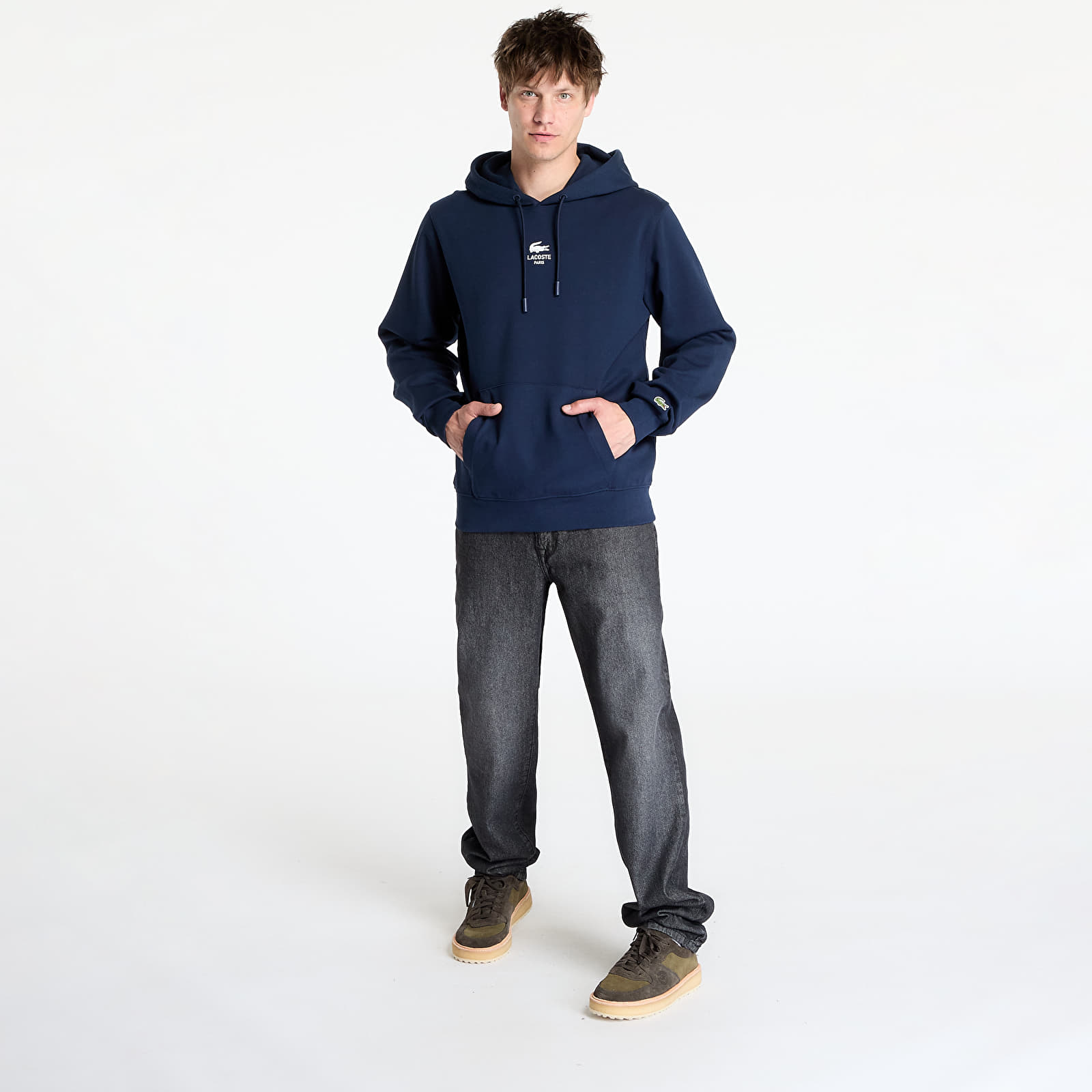 Kapuutsikud ja kampsunid LACOSTE Non Brushed Fleece Navy Blue