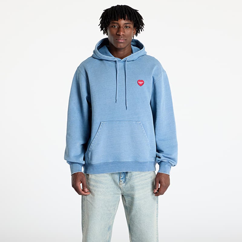 Džemperis Carhartt WIP Hooded Ingo Sweat UNISEX Light Blue Garment Dyed