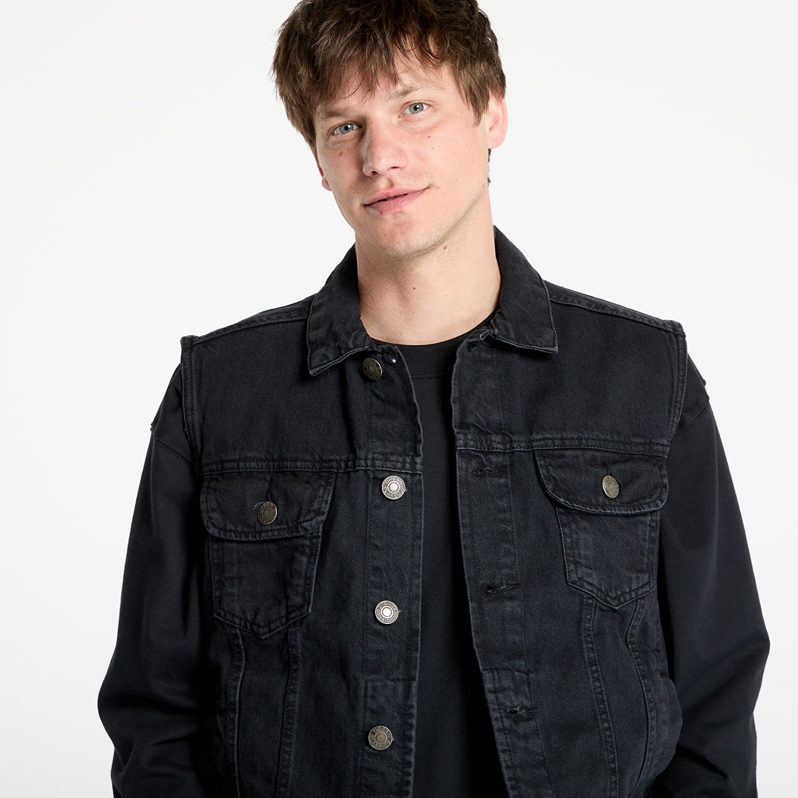 Безрукавки Urban Classics Denim Vest Black Raw