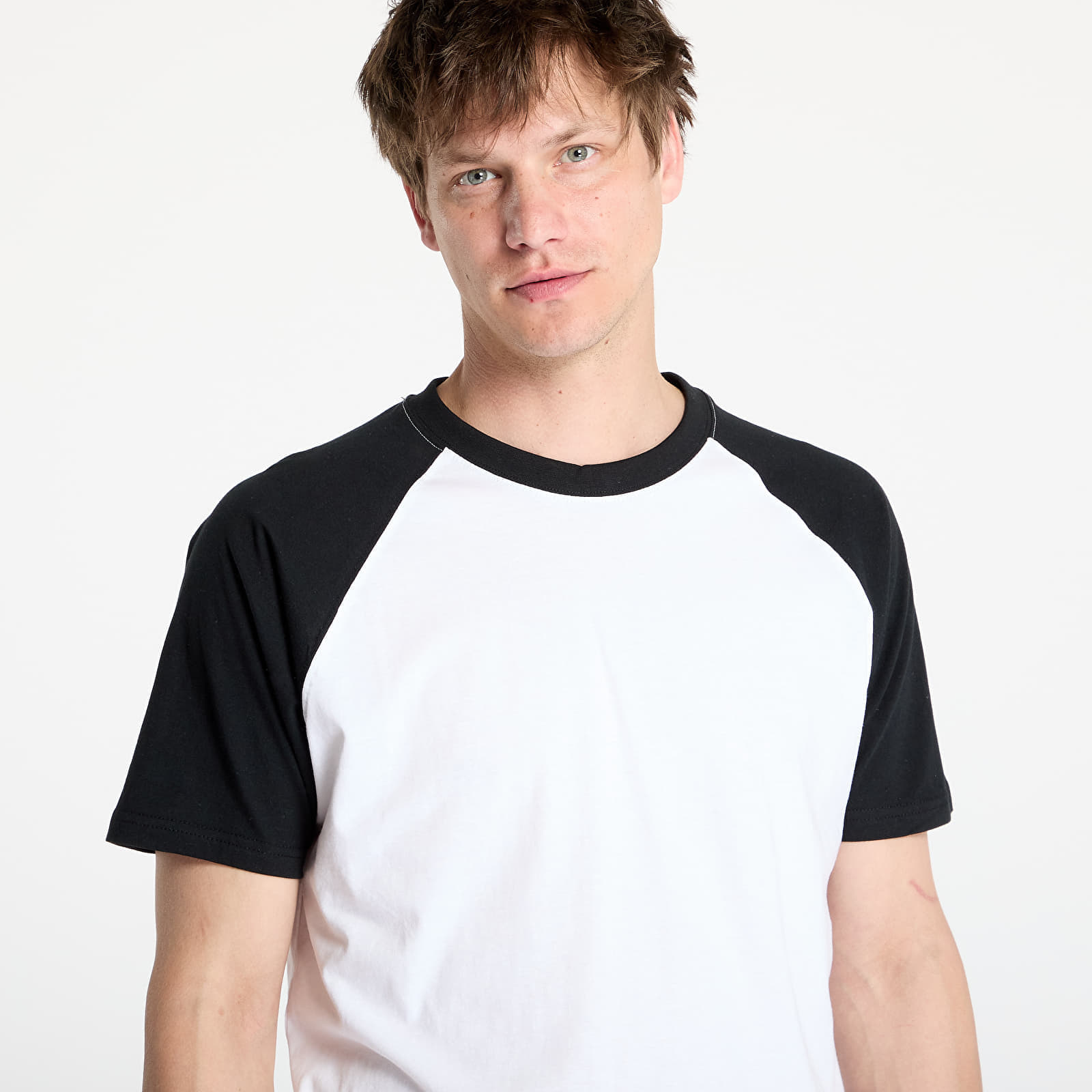T-shirt Urban Classics Raglan Contrast Tee White / Black XL