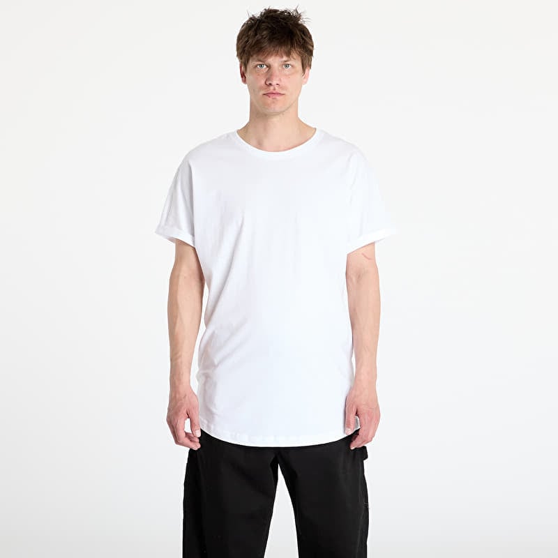 Tričko Urban Classics Long Shaped Turnup White