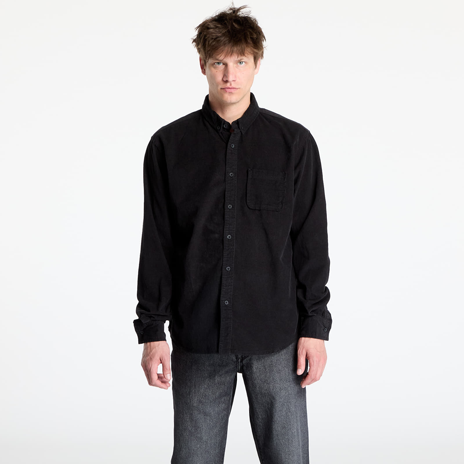 Camasa Urban Classics Corduroy Shirt Black S