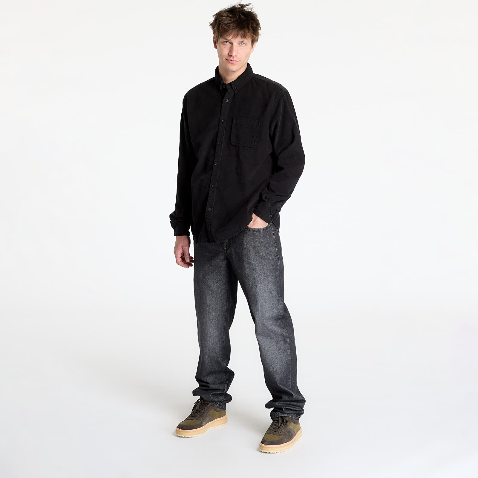 Särgid Urban Classics Corduroy Shirt Black