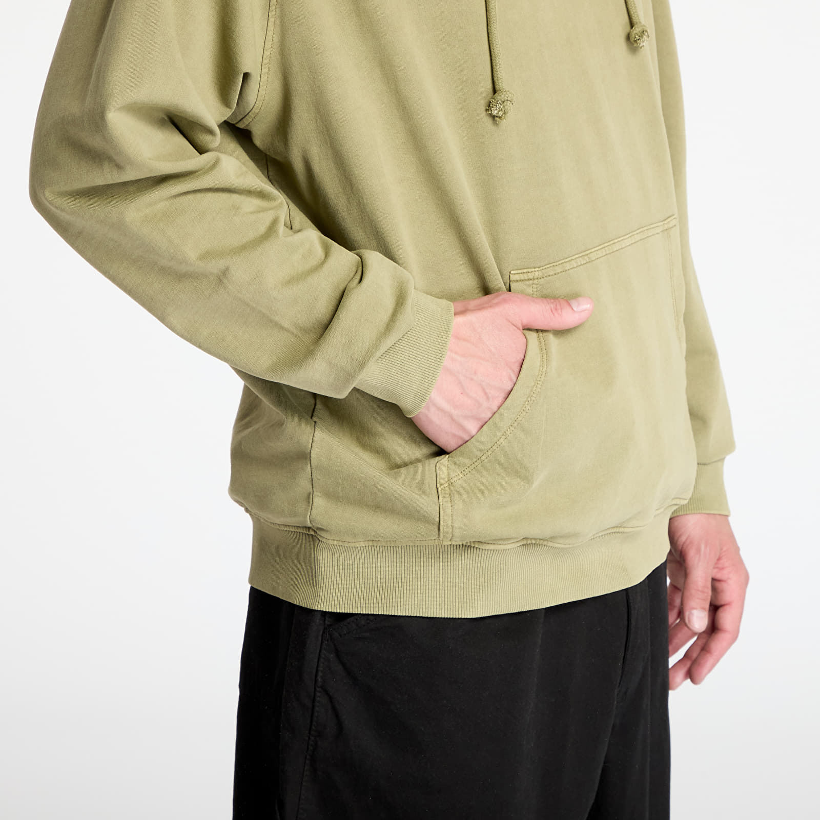 Mikiny Urban Classics Overdyed Hoody Green