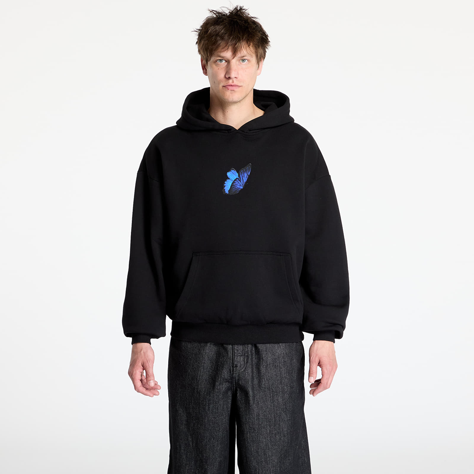 Mikiny Urban Classics Le Papillon Heavy Oversize Hoody Black