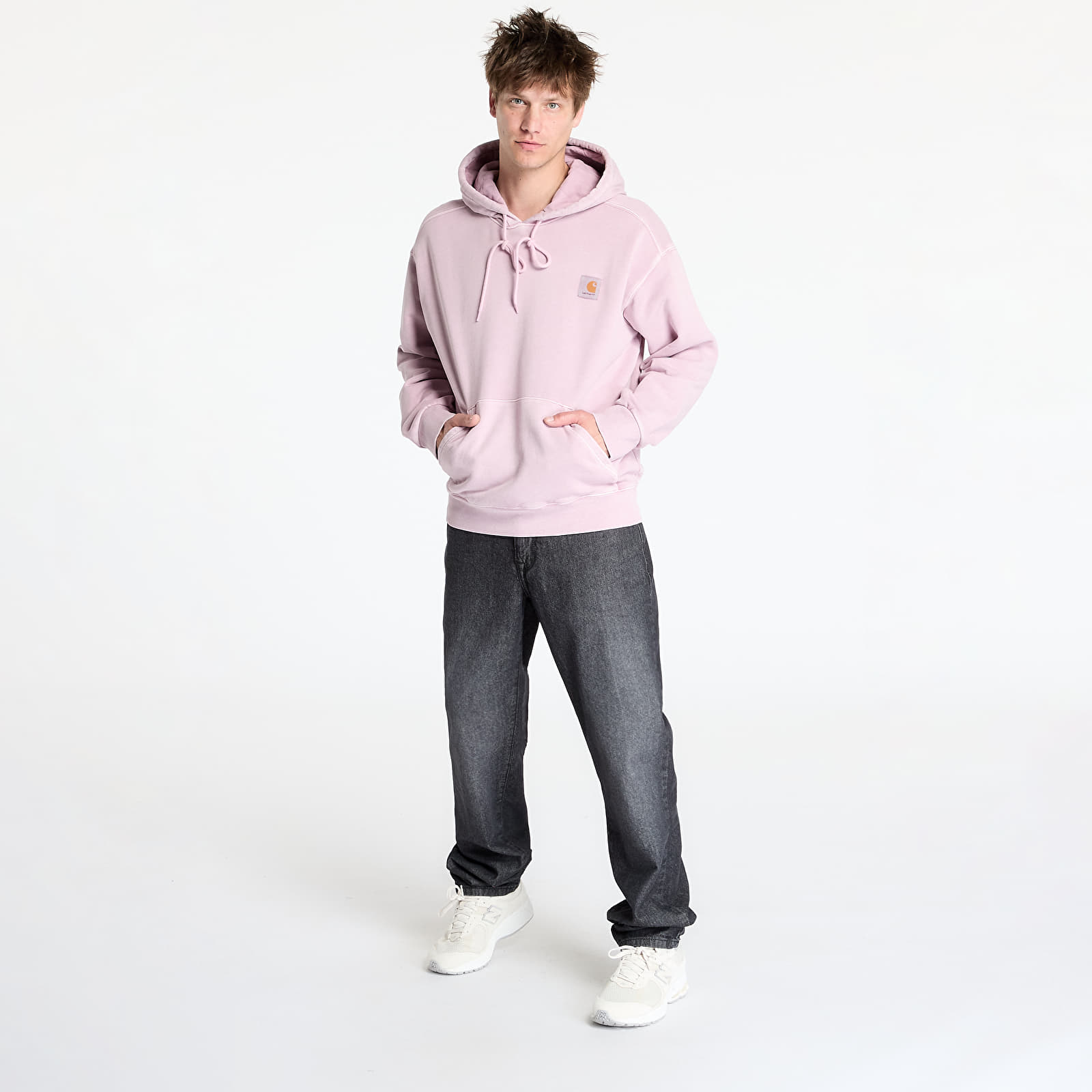 Meeste kampsunid Carhartt WIP Hooded Nelson Sweat UNISEX Hortensia Garment Dyed