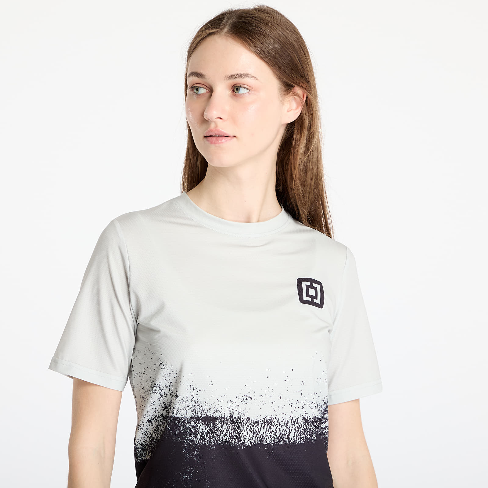 Naiste T-särgid Horsefeathers W Quantum Bike Jersey Silver Birch/ Black