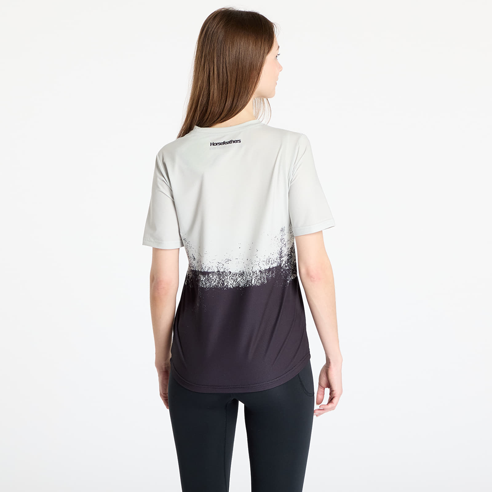 Naiste T-särgid Horsefeathers W Quantum Bike Jersey Silver Birch/ Black