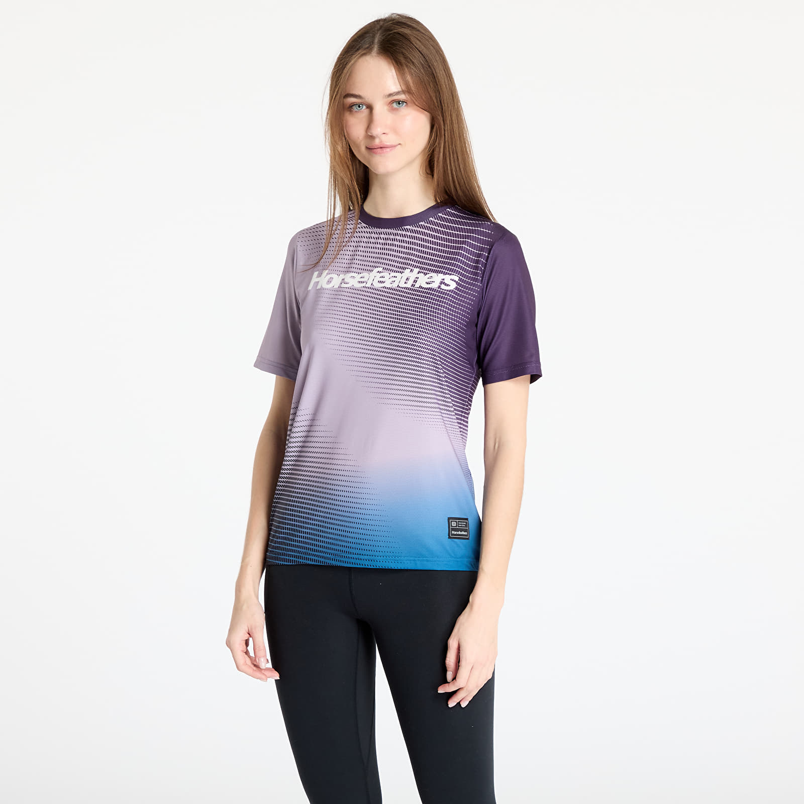 Dames T-shirts Horsefeathers W Quantum Bike Jersey Iris Fade Out