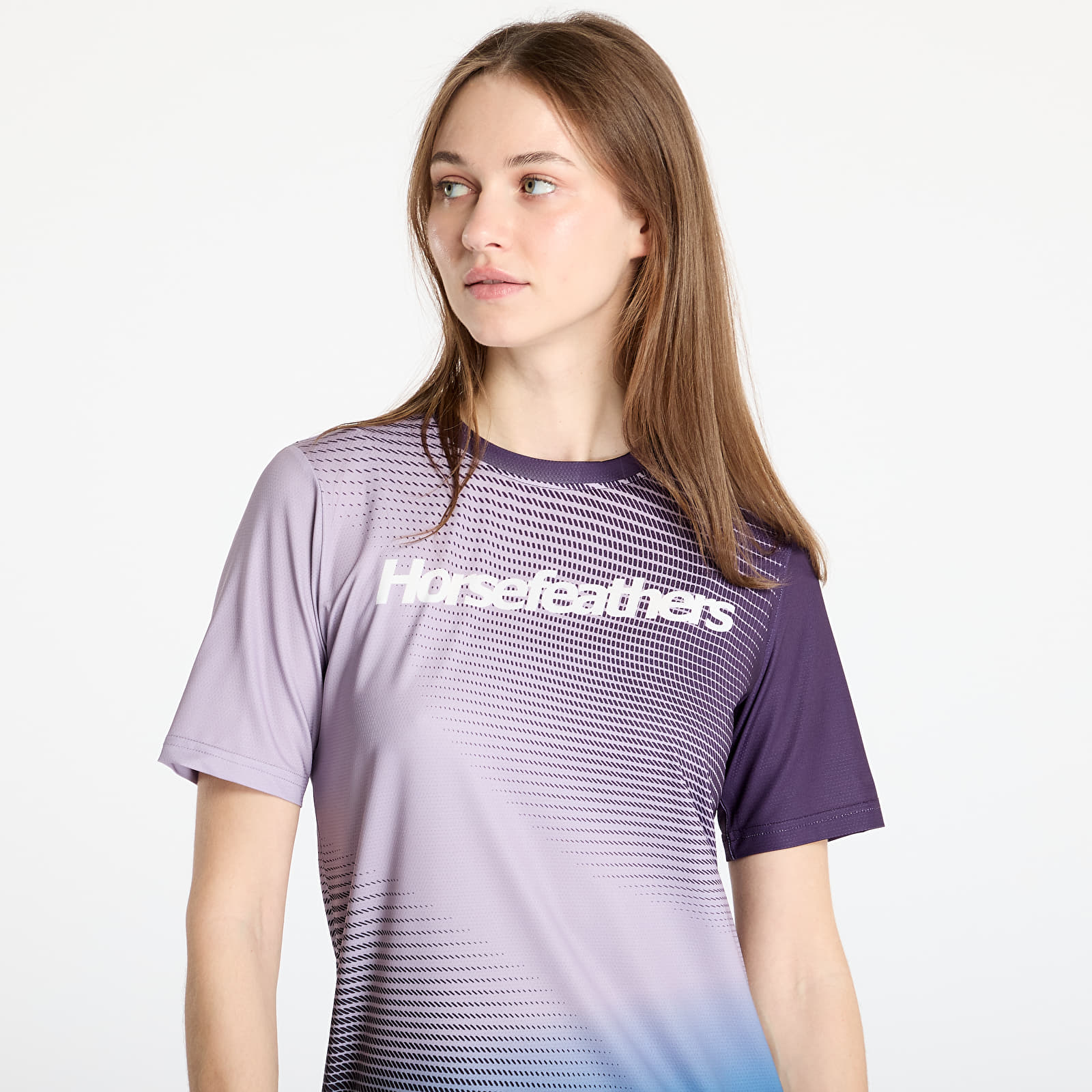 Dames T-shirts Horsefeathers W Quantum Bike Jersey Iris Fade Out