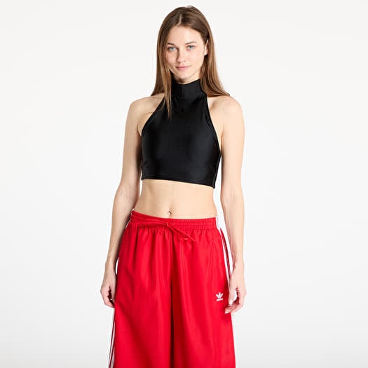 Top adidas Tie Neck Crop Top Black/ Black