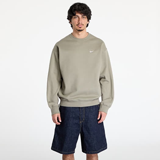 Sweatshirt Nike Solo Swoosh Men's Fleece Crew Light Army/ White