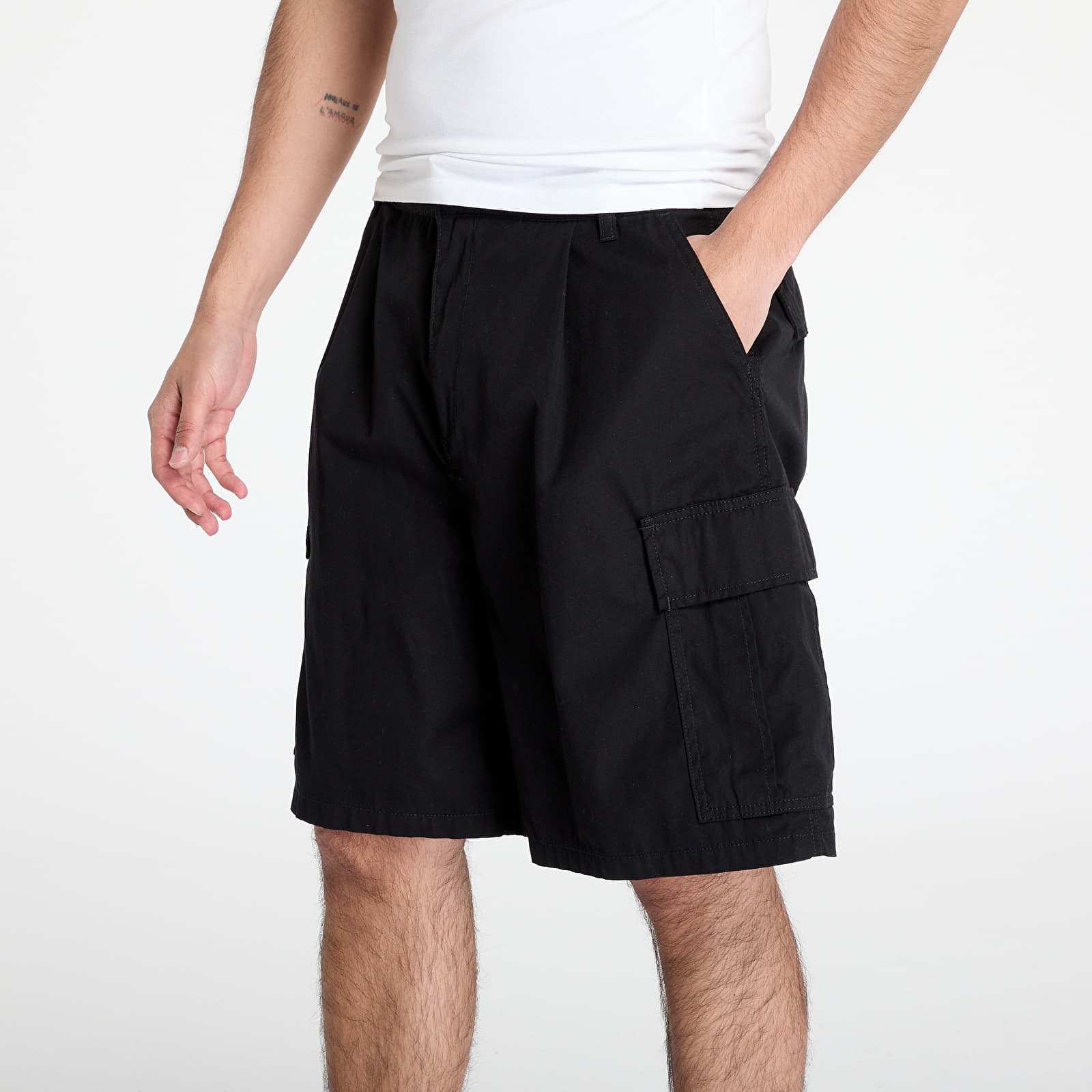 Men's shorts Carhartt WIP Cole Cargo Short Black Rinsed