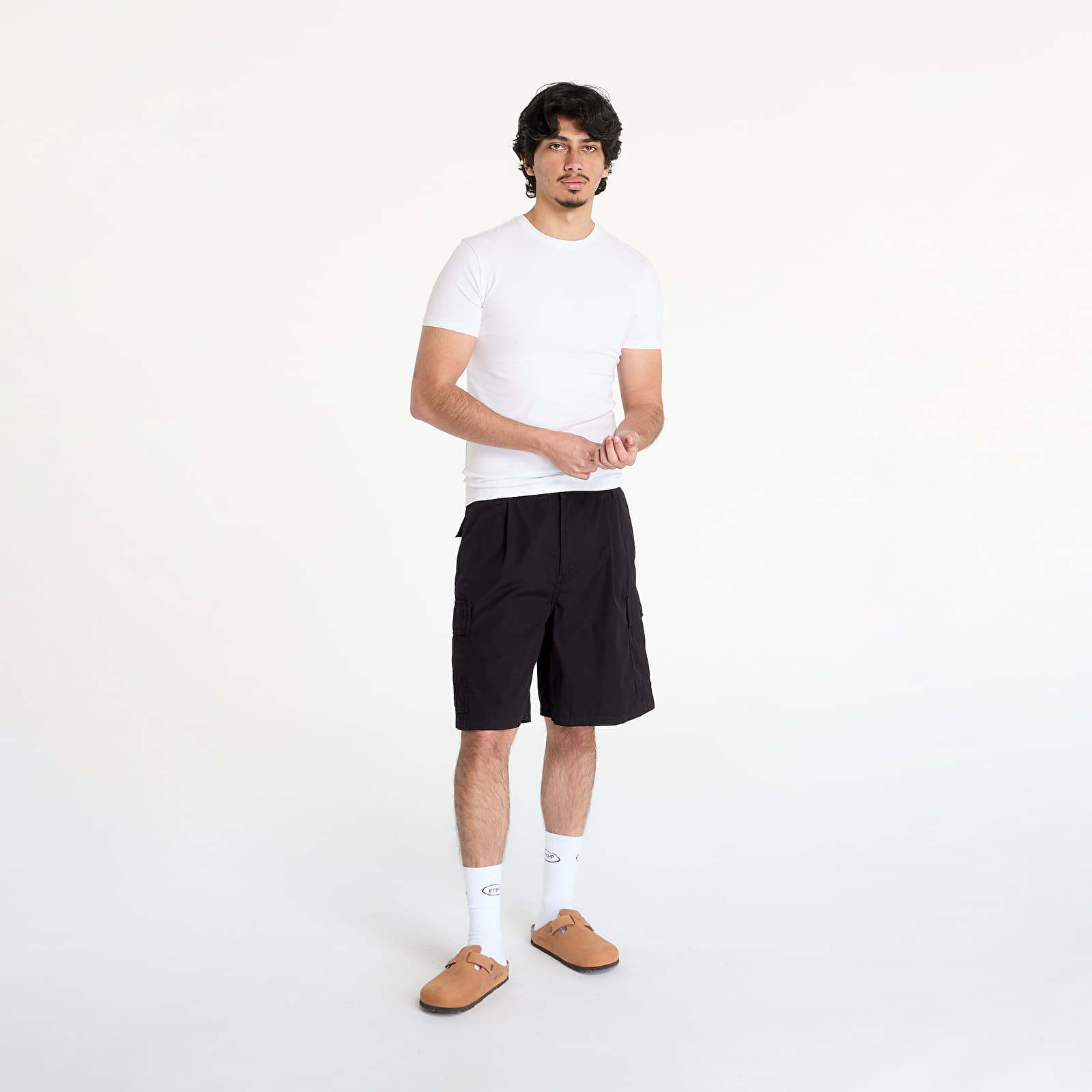 Men's shorts Carhartt WIP Cole Cargo Short Black Rinsed