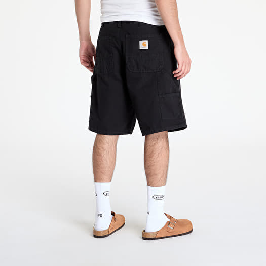 Carhartt WIP Double Knee Short Black Stone Washed | Queens