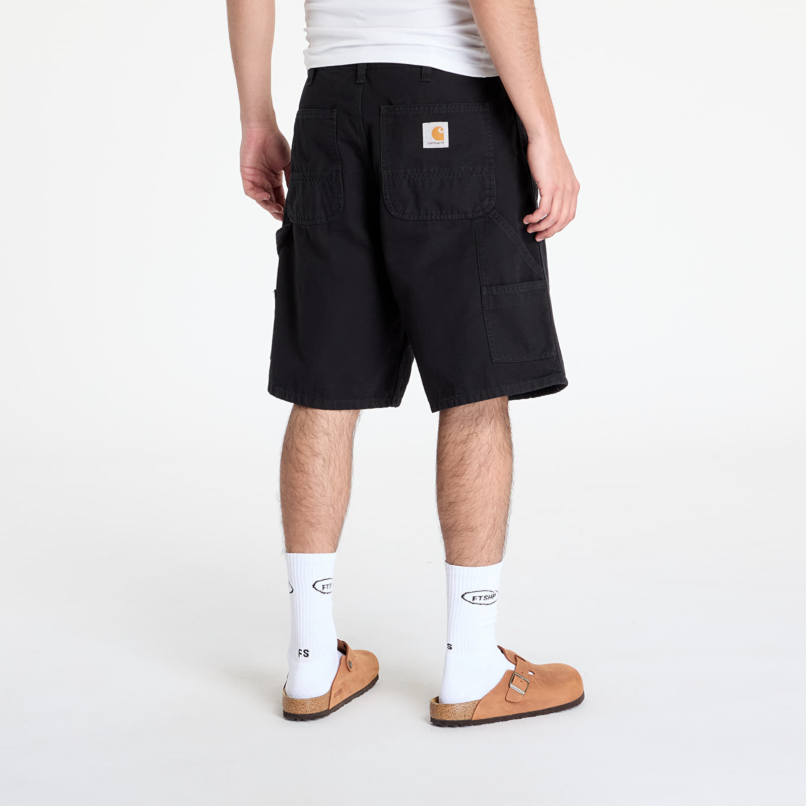 Szorty męskie Carhartt WIP Double Knee Short Black Stone Washed