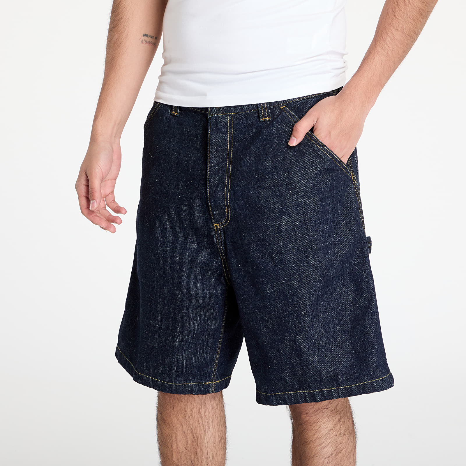 Shorts für Männer Carhartt WIP OG Single Knee Short Blue Rinsed