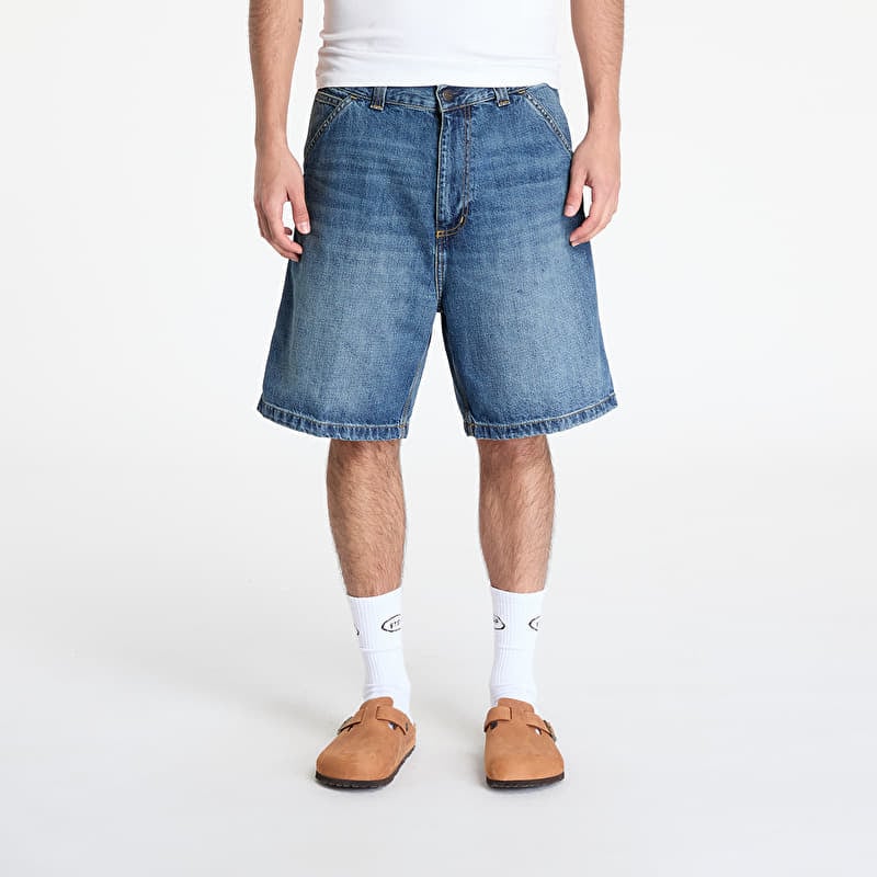Šortky Carhartt WIP OG Single Knee Short Blue Dark Used Wash