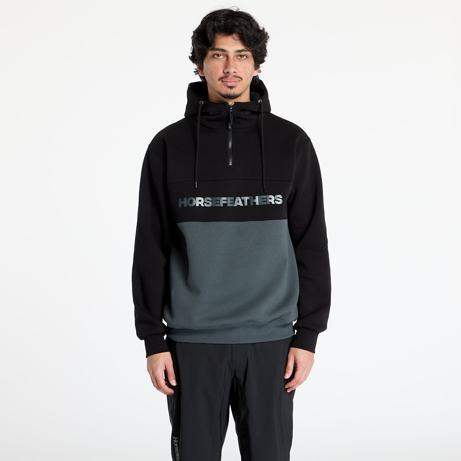 Hanorac Horsefeathers Fulton Sweatshirt Black/ Gray M