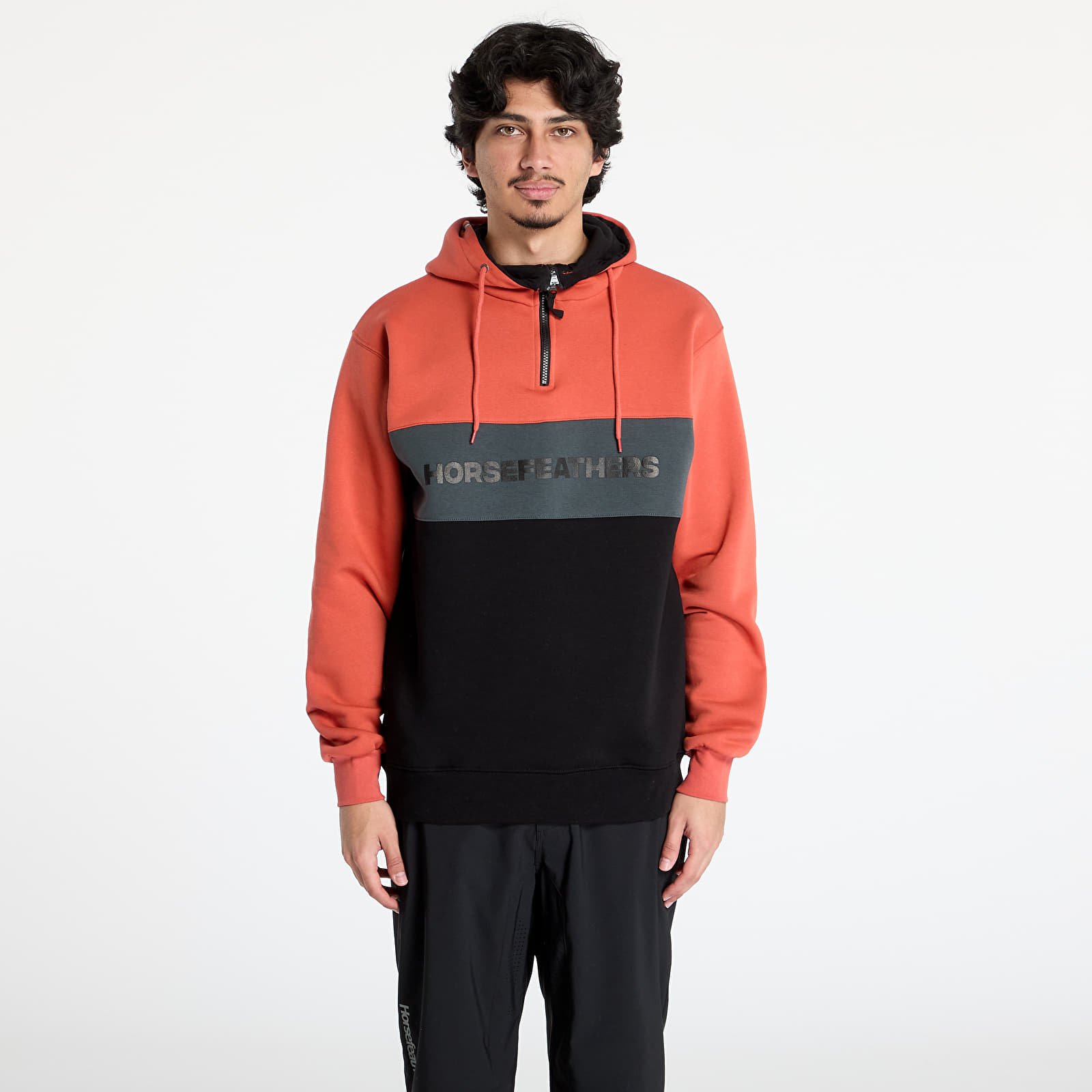 Sweatshirts för män Horsefeathers Fulton Sweatshirt Ginger/ Black