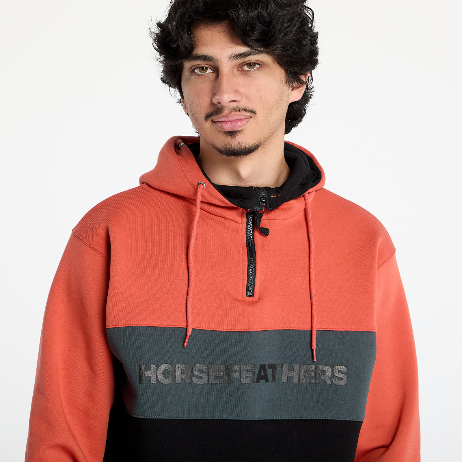 Sweatshirts för män Horsefeathers Fulton Sweatshirt Ginger/ Black