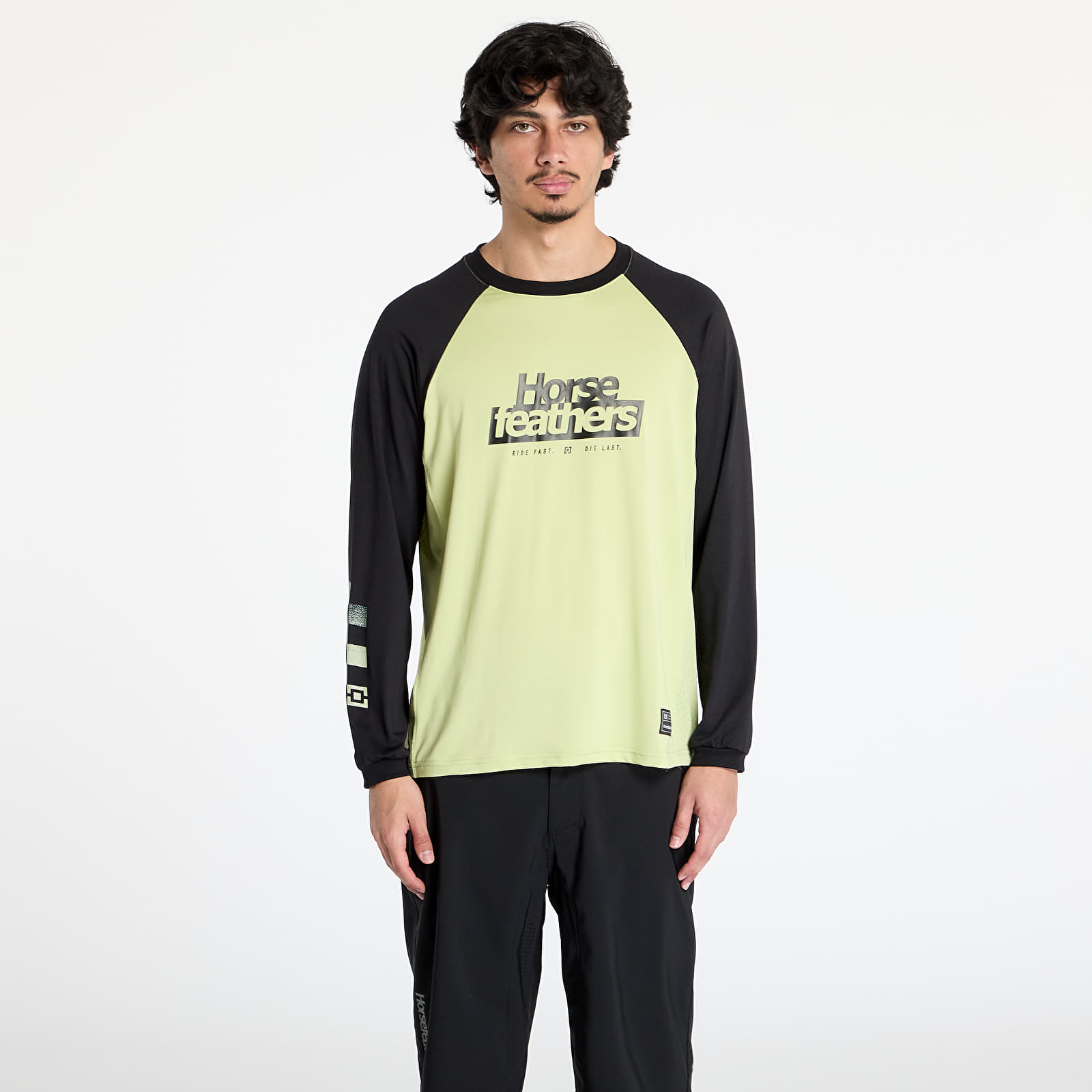 Meeste T-särgid Horsefeathers Spike Long Sleeve Bike Jersey Nile/ Black