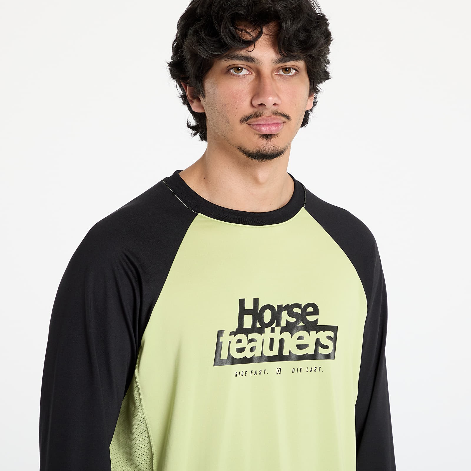 Meeste T-särgid Horsefeathers Spike Long Sleeve Bike Jersey Nile/ Black