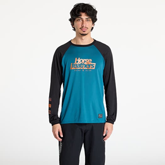 Tričko Horsefeathers Spike Long Sleeve Bike Jersey Petrol/ Black