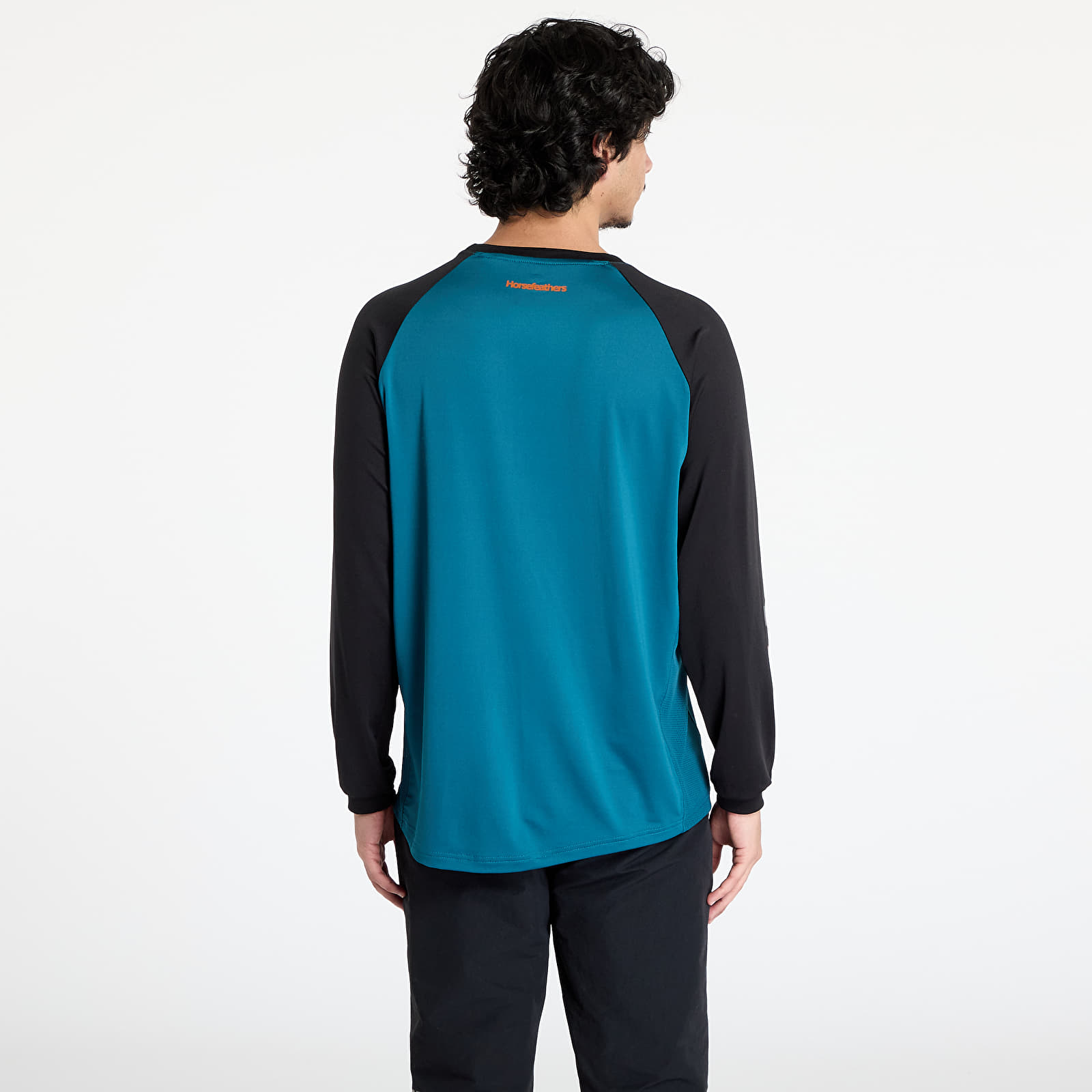 Meeste T-särgid Horsefeathers Spike Long Sleeve Bike Jersey Petrol/ Black