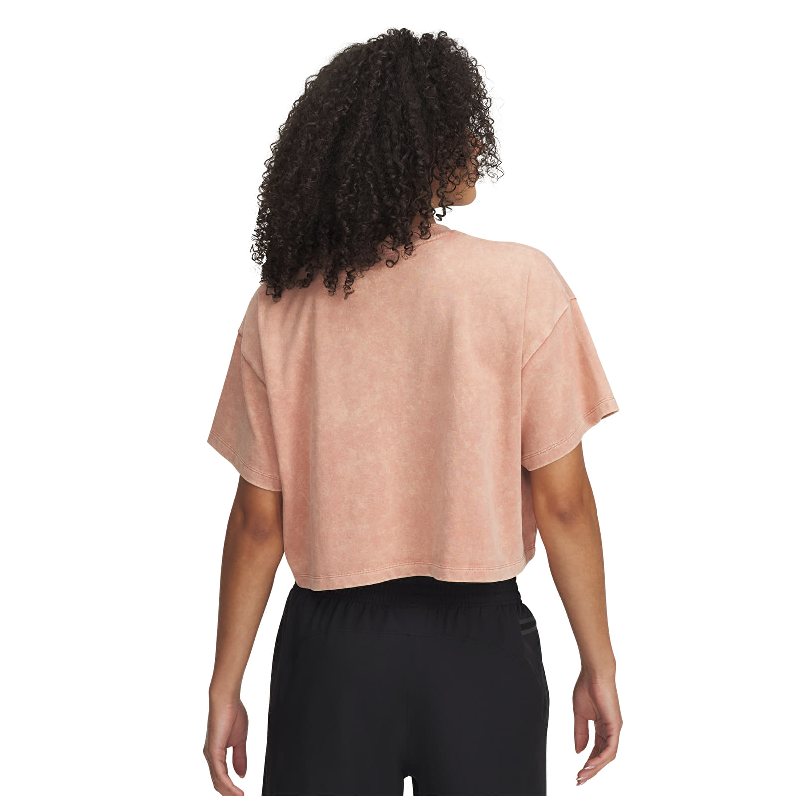 Ženske majice Under Armour HWT WASH SS Tee Canyon Pink/ Canyon Pink