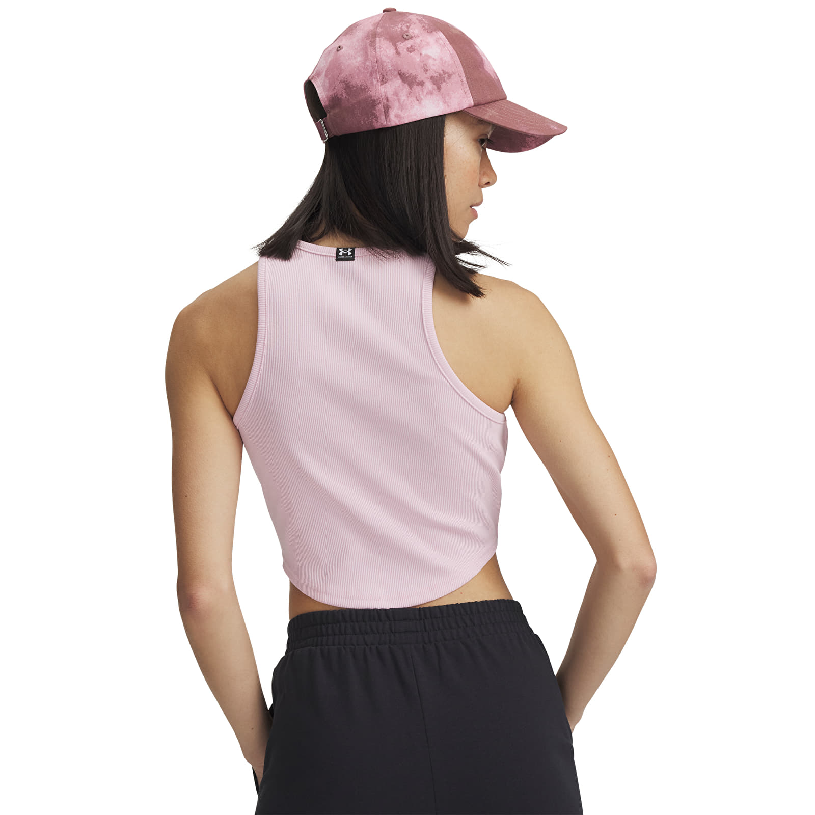 Women's tank tops Under Armour Rival Rib Tank Prime Pink/ White