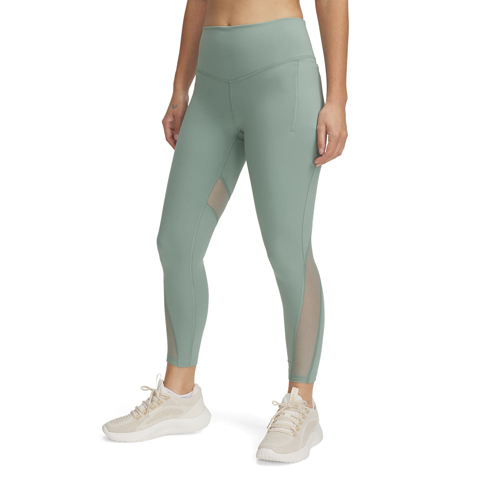 Mallas para mujer Under Armour Vanish Elite Vent Ankle Leg Silica Green/ Iridescent