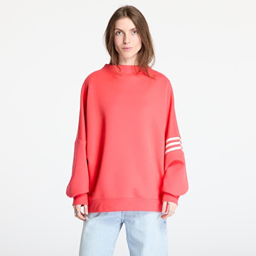 Sweatshirt adidas Neuclassics Oversized Mock Neck Sweatshirt Real Coral/ Cream White
