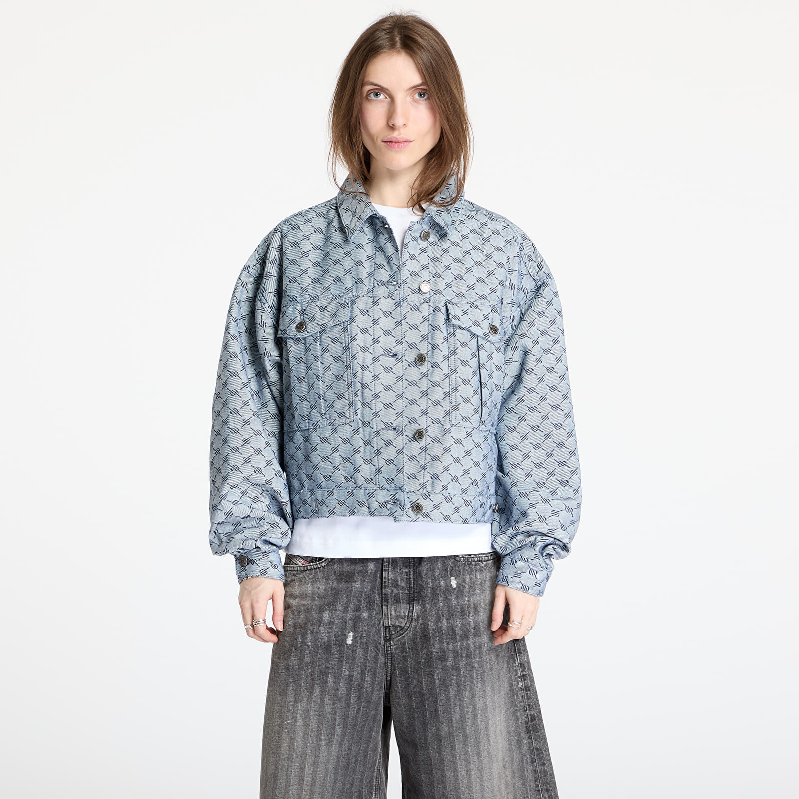 Jackets Daily Paper Avery Denim Jacket White/ Blue
