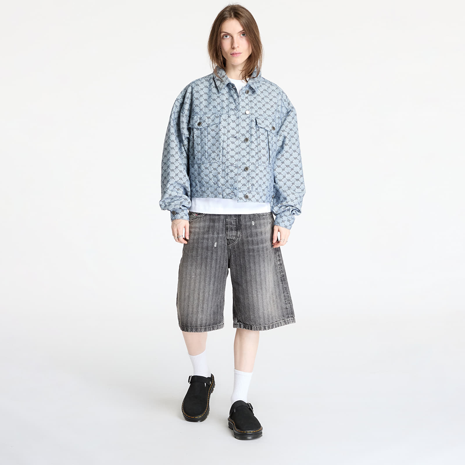 Jackets Daily Paper Avery Denim Jacket White/ Blue
