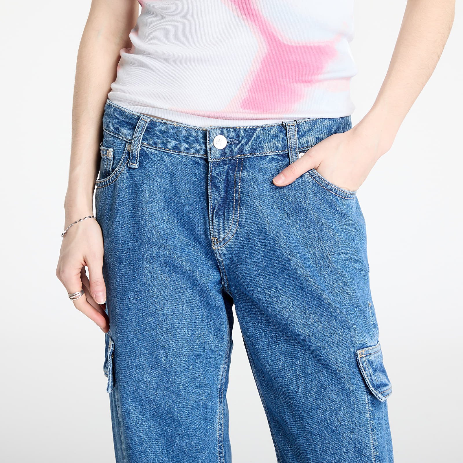 Teksad Calvin Klein Jeans Extreme Low Rise Baggy Jeans Denim Medium