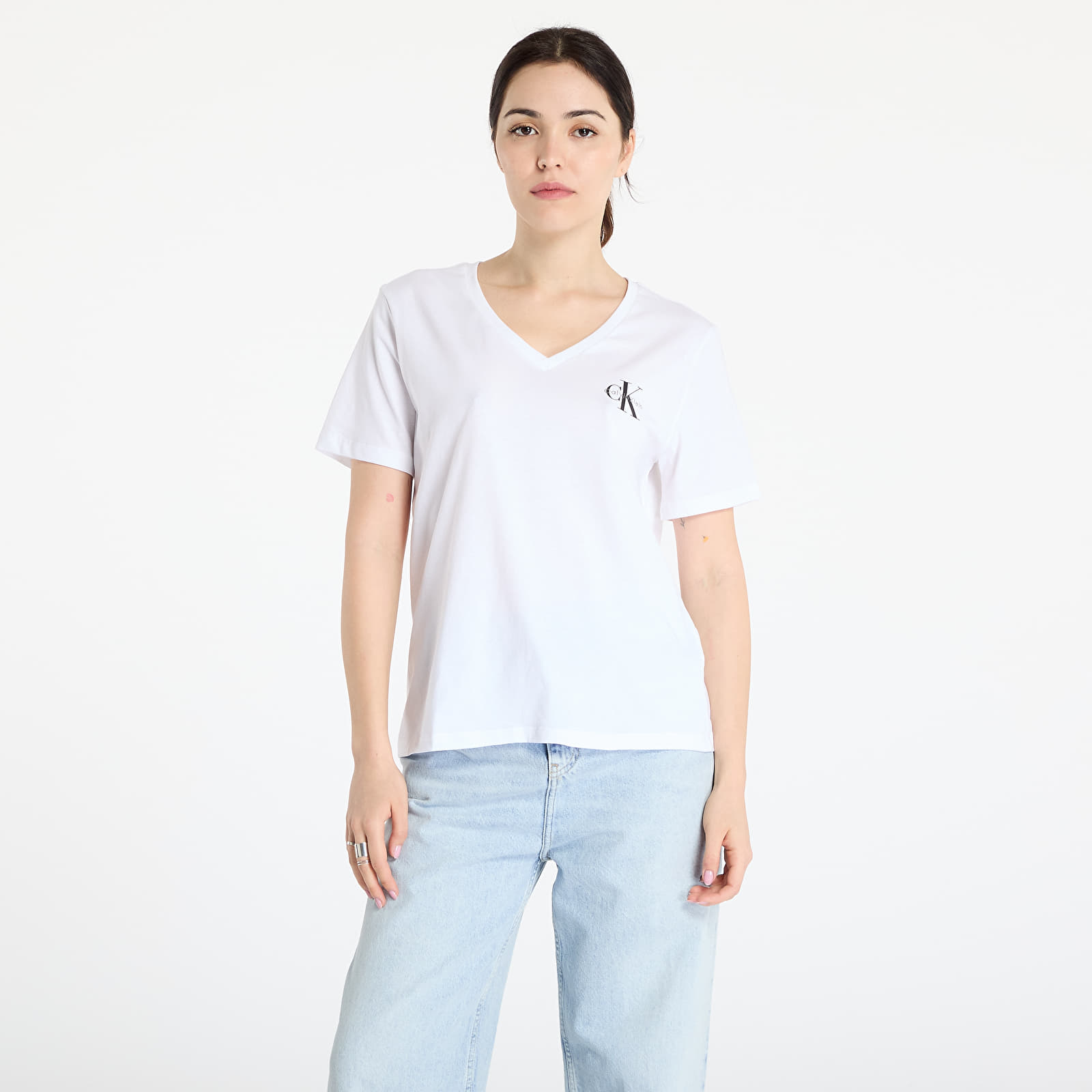 Camisetas de mujer Calvin Klein Jeans  Logo Vn 2 Pack Tee Black