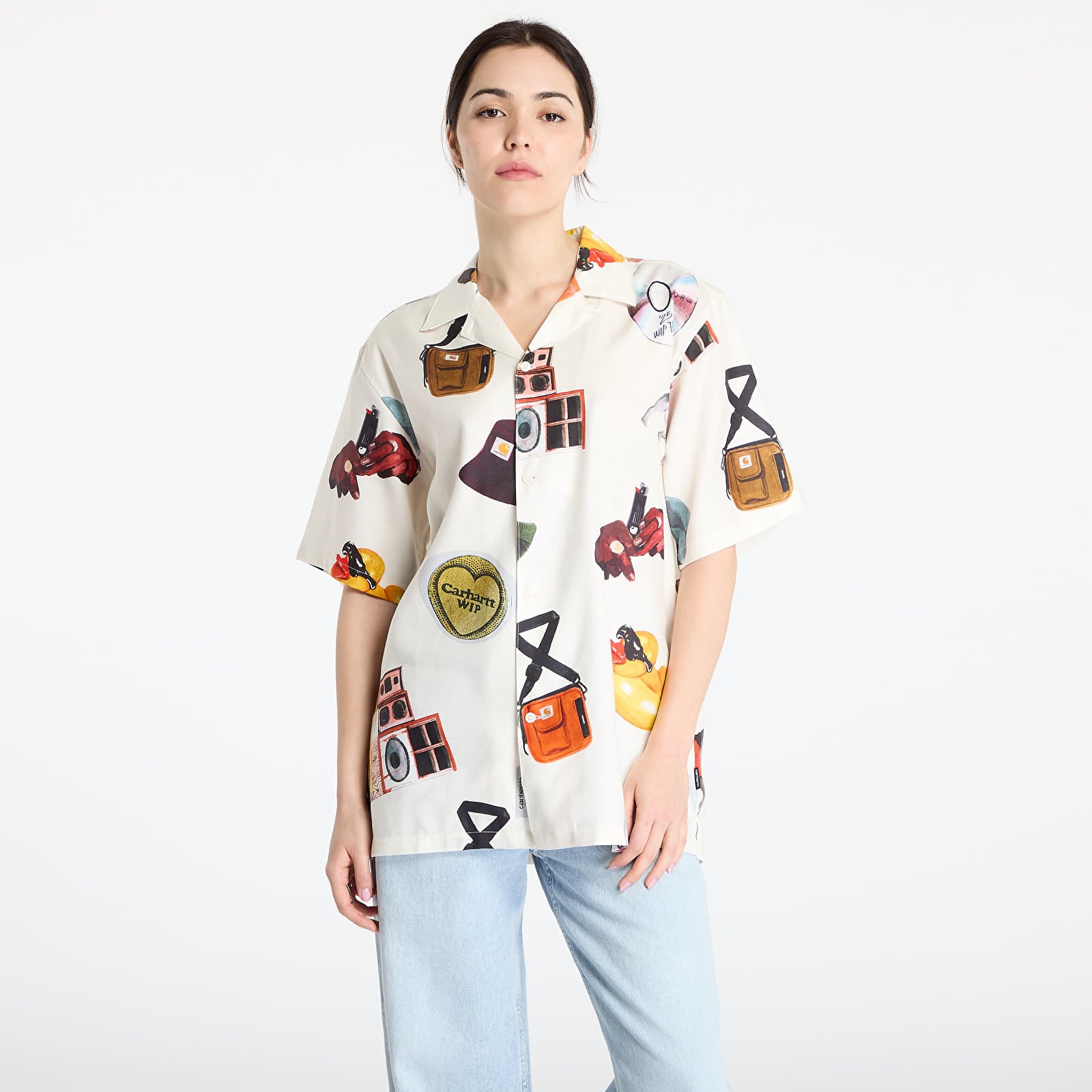 Men's shirts Carhartt WIP S/S Jacob Rochester Shirt UNISEX Jacob Rochester Print/ Wax