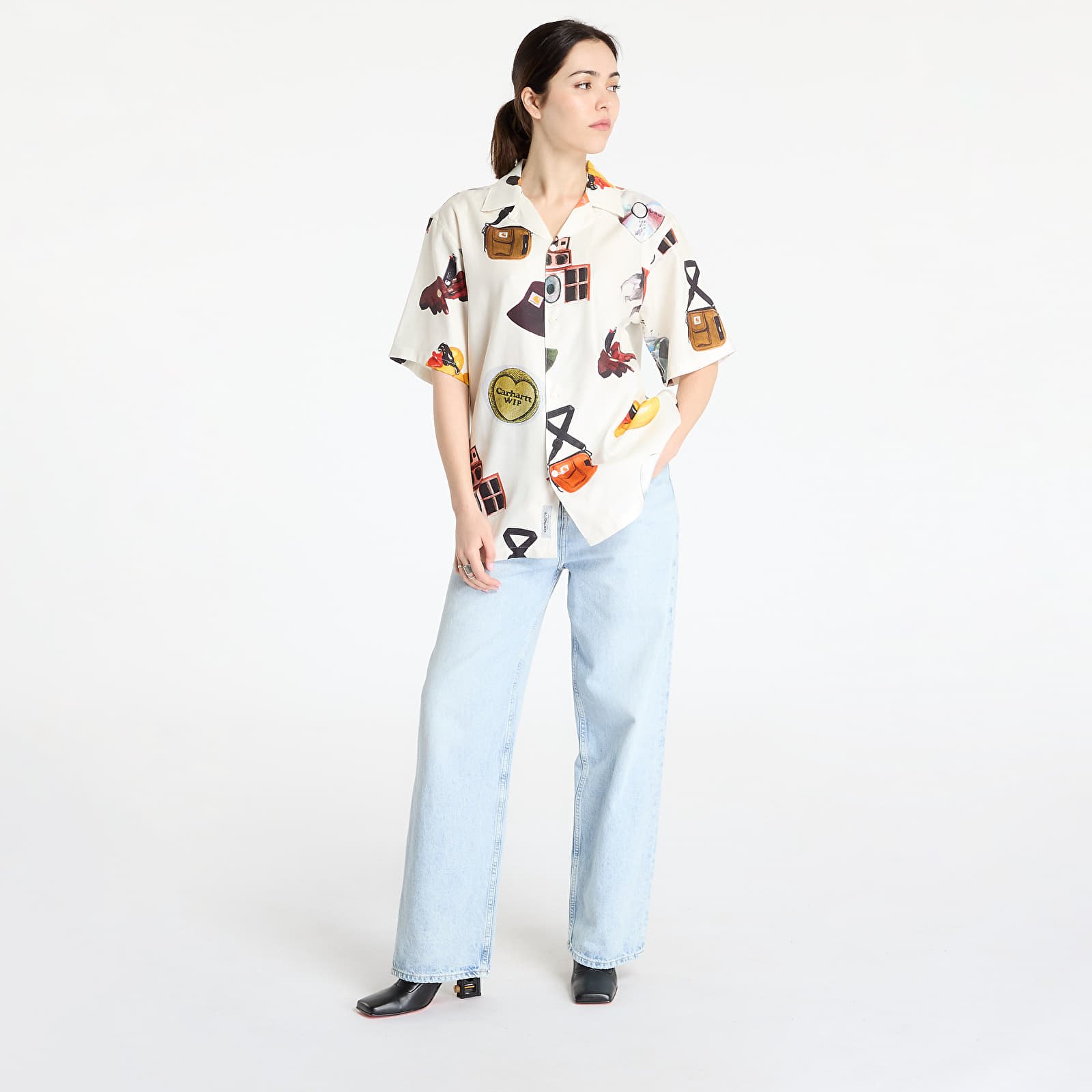Men's shirts Carhartt WIP S/S Jacob Rochester Shirt UNISEX Jacob Rochester Print/ Wax