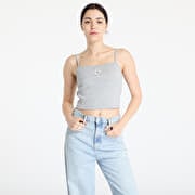 Calvin Klein Jeans  Woven Label Rib Crop Gray